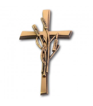 Metallornament Kreuz/Ähren (Bronze)