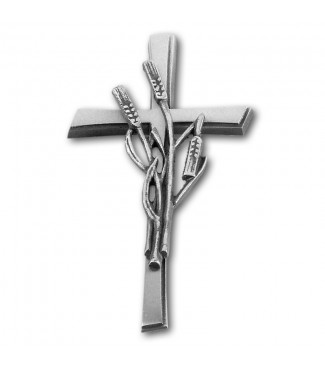 Metallornament Kreuz/Ähren (Alu)