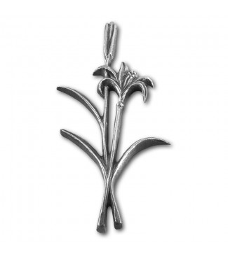 Metallornament Lilienzweig (Alu)